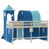 vidaXL Curtains for Loft Bed with Tunnel and Tower Blue