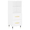 vidaXL Highboard White 34.5x34x180 cm Engineered Wood