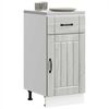 vidaXL Kitchen Base Cabinet Lucca Grey Sonoma Engineered Wood
