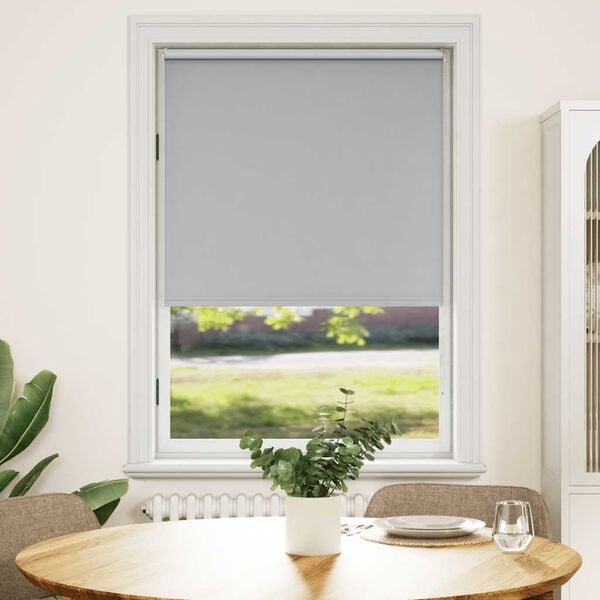 vidaXL Roller blind blackout 124.4x175 cm Fabric Width 120 cm grey