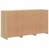 vidaXL Sideboard with LED Lights Sonoma Oak 123x37x67 cm