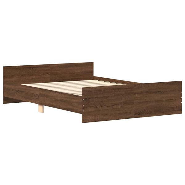 vidaXL Bed Frame without Mattress Brown Oak 150x200 cm King Size