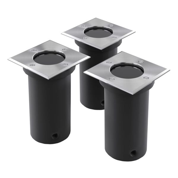 vidaXL Outdoor Ground Lights 3 pcs Square