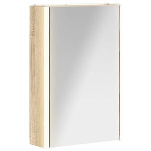 vidaXL Bathroom Mirror Cabinet Sonoma Oak 33 x 11.5 x 50 cm