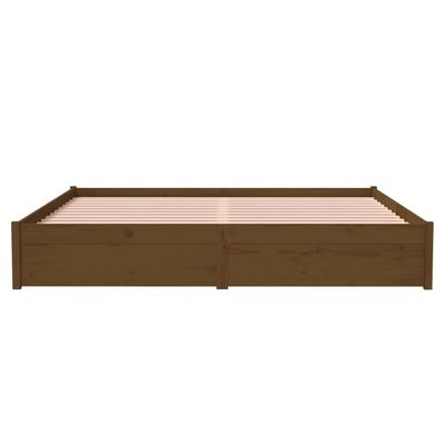 vidaXL Bed Frame Honey Brown Solid Wood 180x200 cm Super King Size