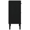 vidaXL Bedside Cabinet SENJA Rattan Look Black 40x35x80 cm Solid Wood Pine