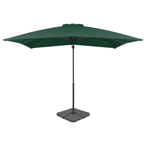 vidaXL Garden Parasol with Portable Base Green