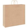 vidaXL Paper Bags 250 pcs with Handles Brown 54x15x49 cm