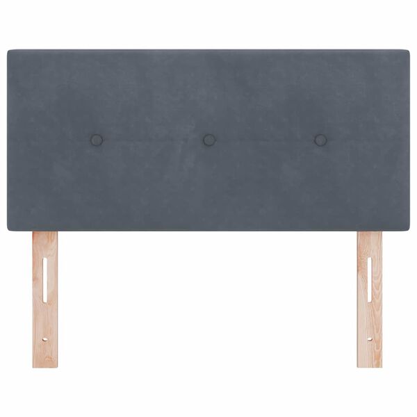 vidaXL Headboard with Headboard Dark Grey 90 cm Faux Leather