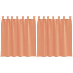 vidaXL Voile Curtains with Loops 2 pcs Terracotta 140x140 cm