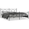 vidaXL Metal Bed Frame without Mattress with Footboard Black 183x213cm