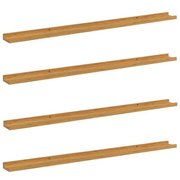 vidaXL Wall Shelf 4 pcs Beige 115 x 9 x 3 cm Engineered Wood