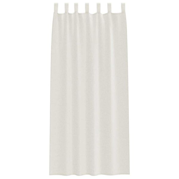 vidaXL Voile Curtain with Curtains 2 pcs Cream 260 x 140 cm Polyester