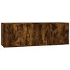 vidaXL 2 Piece TV Cabinet Set Smoked Oak Engineered Wood