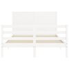 vidaXL Bed Frame without Mattress White 140x190 cm Solid Wood