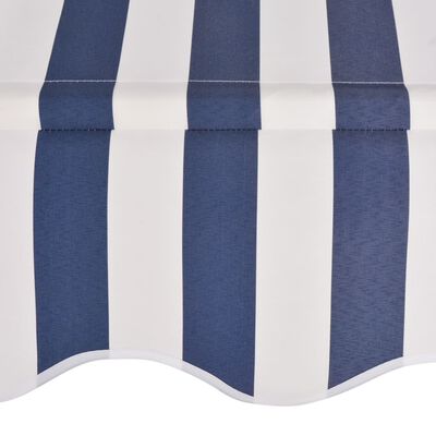 vidaXL Manual Retractable Awning 150 cm Blue and White Stripes