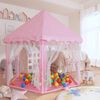 vidaXL Princess Play Tent with 250 Balls Pink 133x140 cm