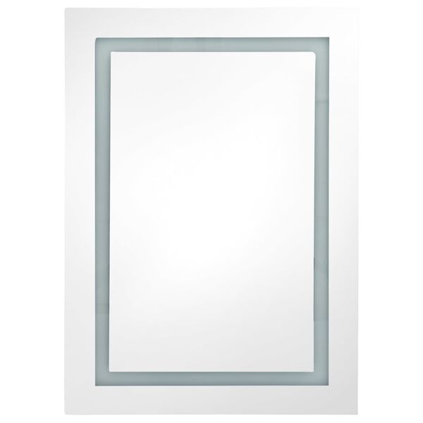 vidaXL LED Bathroom Mirror Cabinet Shining White 50x13x70 cm