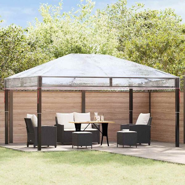 vidaXL Gazebo Cover Replacement Transparent 400 x 300 x 32 cm PVC