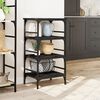 vidaXL Kitchen Trolley Black 45x35x89.5 cm Engineered Wood