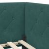 vidaXL Corner Bed Frame with Headboard Dark Green 90 x 200 cm Velvet