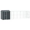 vidaXL Bird Cage Anthracite 824 x 208 x 247 cm Galvanised Steel