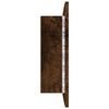 vidaXL LED Mirror Cabinet Smoked Oak 60x12x45 cm Engineered Wood