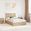 vidaXL Storage Bed with Drawer Sonoma Oak 120 x 190 cm Engineered Wood