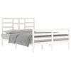 vidaXL Bed Frame without Mattress White Solid Wood 140x200 cm