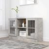 vidaXL Vitrine Cabinet Concrete Grey 120x30,5x70 cm Engineered Wood