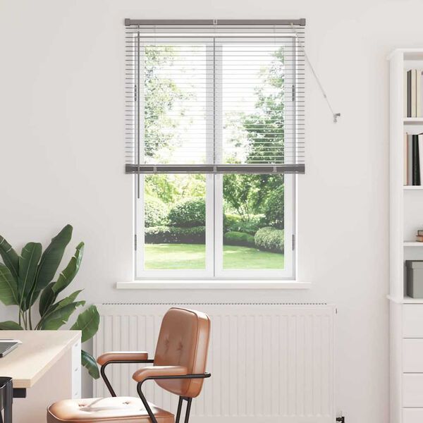 vidaXL Venetian Blinds Height Adjustable Silver 175 x 95 cm Aluminium