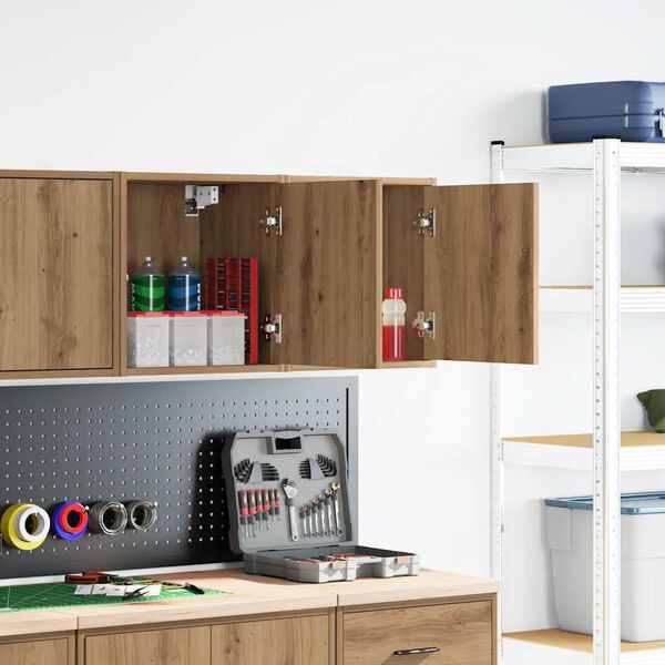 vidaXL Garage Wall Cabinets 2 pcs Artisan Oak Engineered Wood
