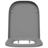 vidaXL Toilet Seat Grey 47.5 x 35 x 3.6 cm Duroplast