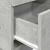 vidaXL Bedside Cabinet with 2 Drawers Concrete Grey 36x36x68 cm
