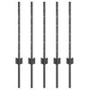 vidaXL Embedded Fence Post 5 pcs Grey 100 cm Powder-Coated Steel
