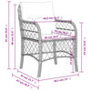 vidaXL Garden Chairs with Cushions 2 pcs Beige Poly Rattan