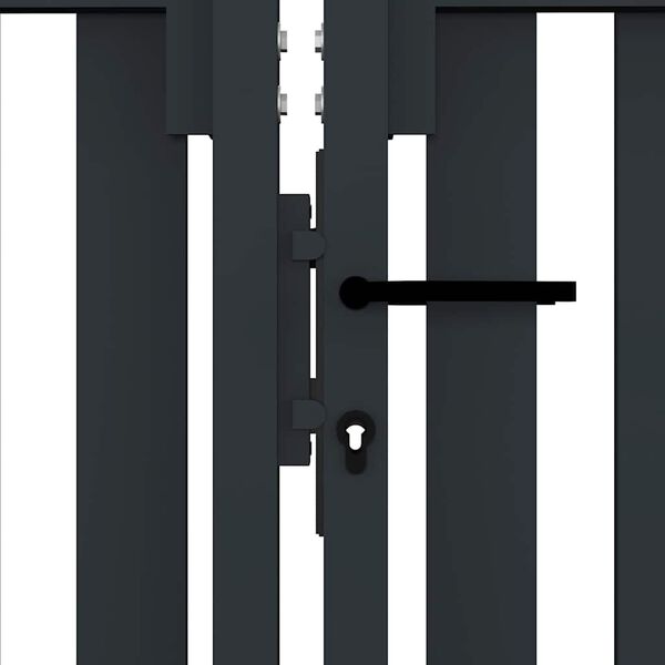 vidaXL Double Door Fence Gate Steel 300x200 cm Anthracite