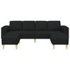 vidaXL Living Room Couch 3 pcs Black Polyester