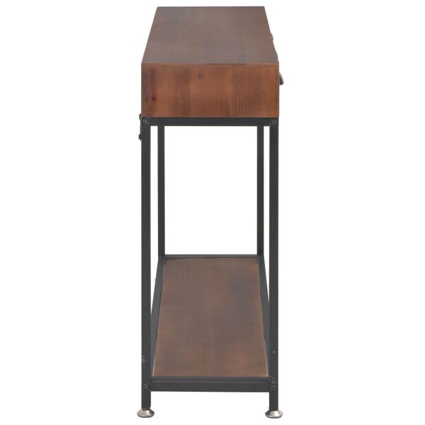 vidaXL Console Table with 3 Drawers 120x30x76 cm Solid Fir Wood