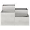 vidaXL Garden Planter Silver 100 x 100 x 48 cm Stainless steel