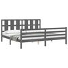 vidaXL Bed Frame without Mattress Grey 200x200 cm Solid Wood