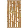 vidaXL Garden Wall Decoration 105x55 cm Corten Steel Bamboo Design