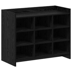 vidaXL Shoe Cabinet Black Oak 85 x 39.5 x 70 cm Engineered Wood