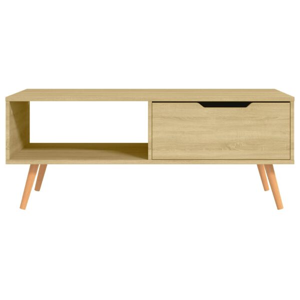 vidaXL Coffee Table Sonoma Oak 100x49.5x43 cm Engineered Wood