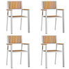vidaXL GardenDiningSet Brown SolidTeakwood