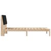 vidaXL Bed frame Brown and black 90 x 190 cm Solid pine wood