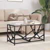 vidaXL Coffee Table with Transparent Glass Top 78.5x40x41 cm Steel