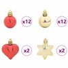 vidaXL Christmas Bauble Set 40 pcs Gold and Red Plastic