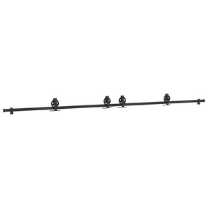 vidaXL Sliding Door Hardware Kit 366 cm Steel Black