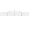 vidaXL Arched Gabion Basket 400x30x60/80 cm Galvanised Iron